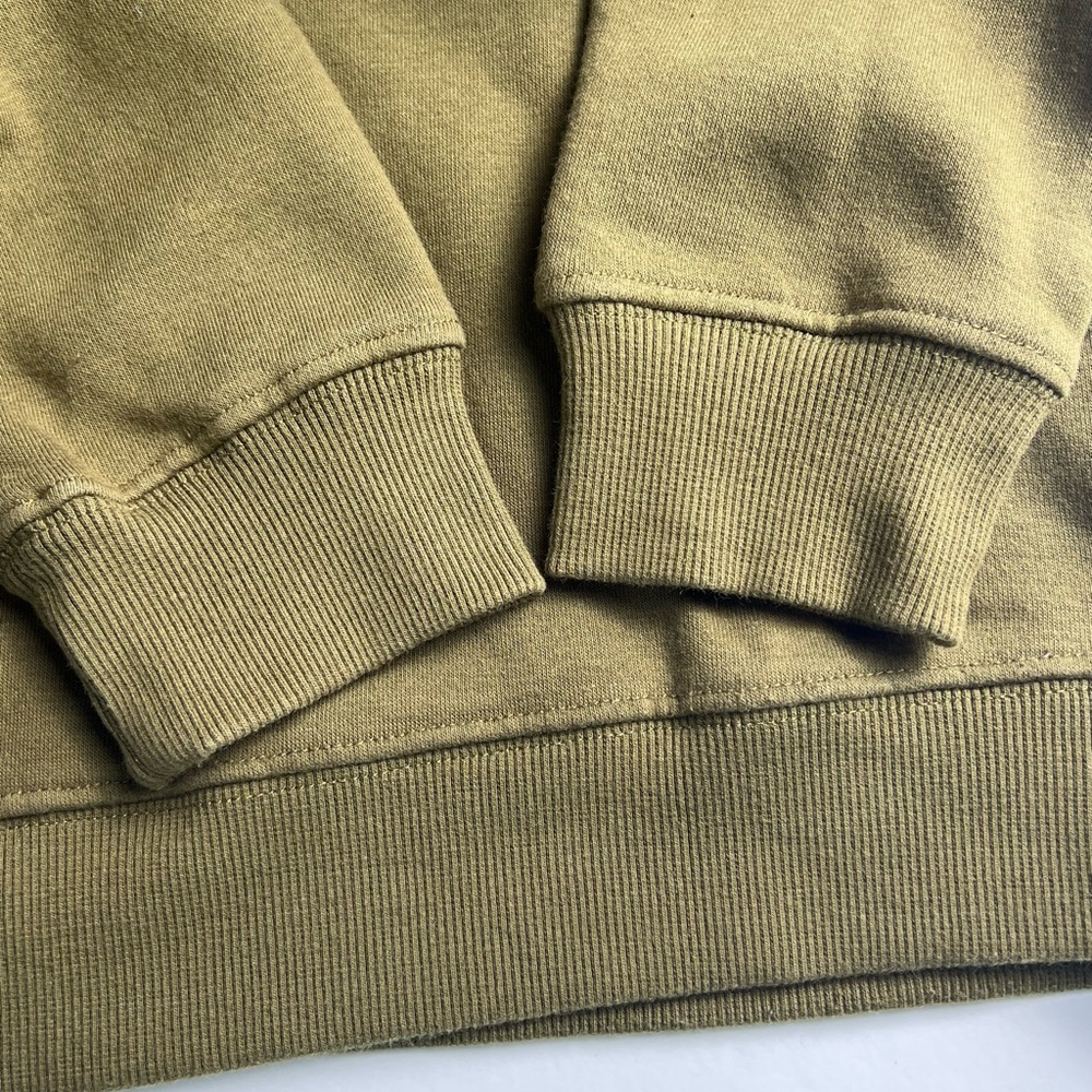 GUC Rebecca Minkoff Olive Green 'I Feel Love' Graphic Crewneck Sweatshirt SZ-S - Picture 11 of 13
